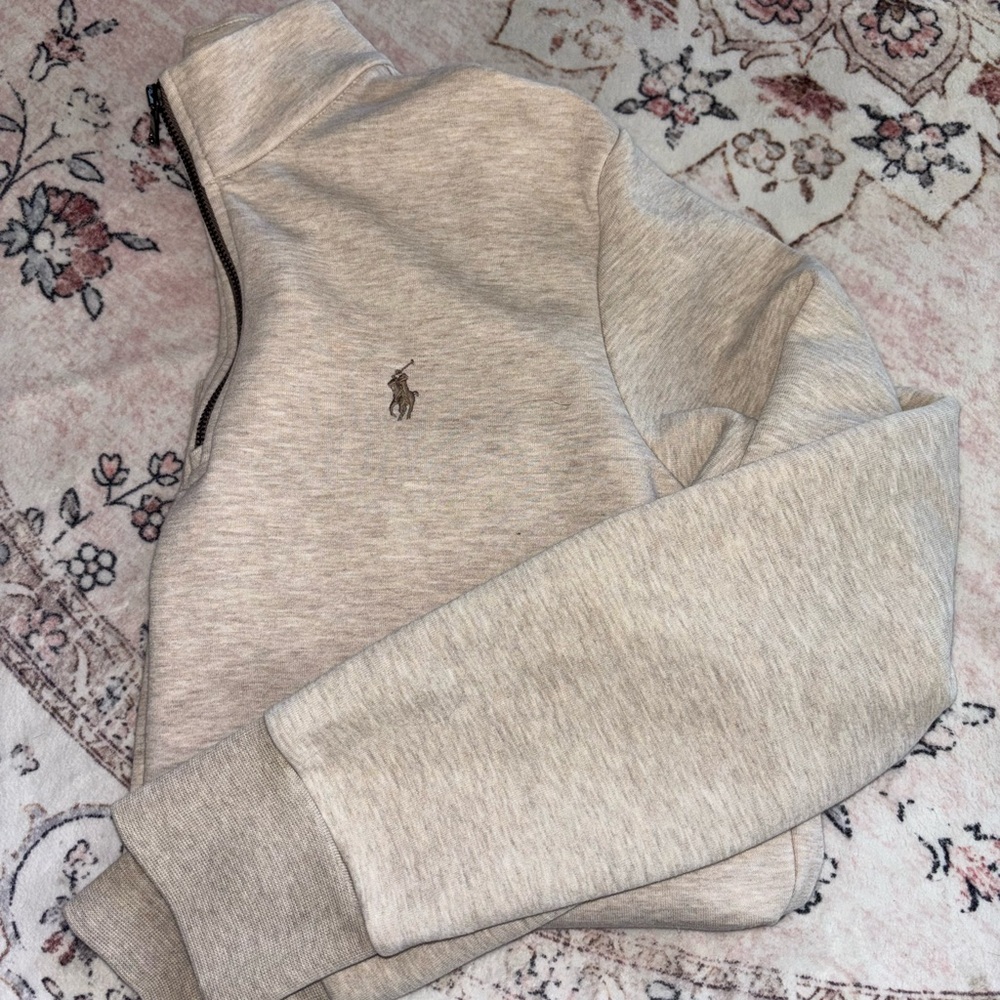 Ralph Lauren Light Gray Zip-Up Pullover